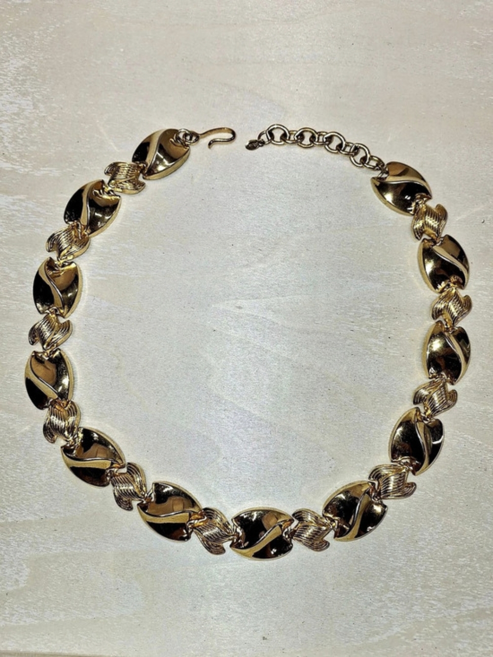Monet Vintage Gold Link Necklace
